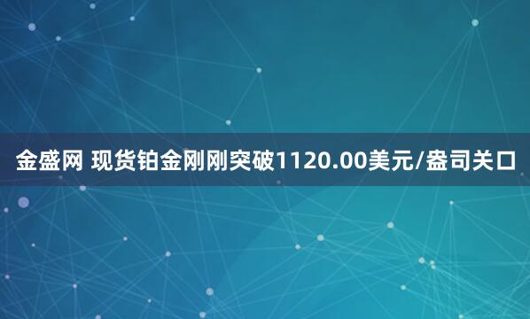 金盛网 现货铂金刚刚突破1120.00美元/盎司关口