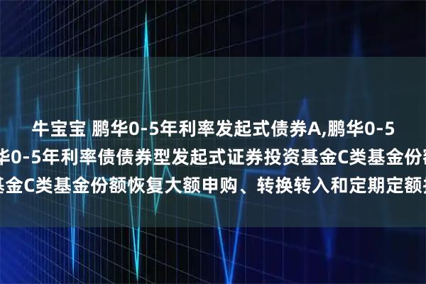 牛宝宝 鹏华0-5年利率发起式债券A,鹏华0-5年利率发起式债券C: 鹏华0-5年利率债债券型发起式证券投资基金C类基金份额恢复大额申购、转换转入和定期定额投资业务的公告